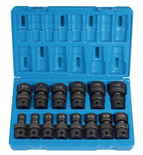 Grey Pneumatic 1314U 1/2" Drive 14-Piece Standard Length Fractional Universal Socket Set - MPR Tools & Equipment