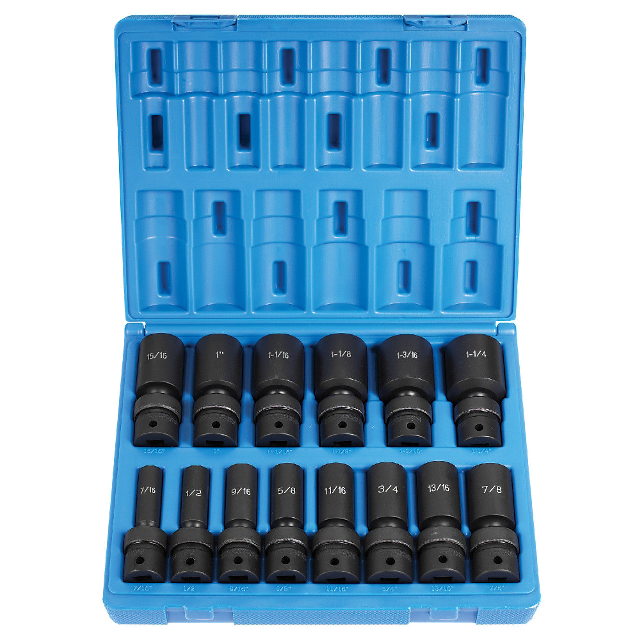 Grey Pneumatic 1314UD 1/2" Drive 14 Pc. Deep Length Fractional Univ. Set - MPR Tools & Equipment