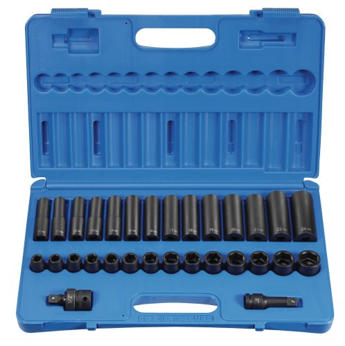 Grey Pneumatic 1430MRD 1/2" Drive 30-Piece Standard/Deep Metric Socket Set - MPR Tools & Equipment