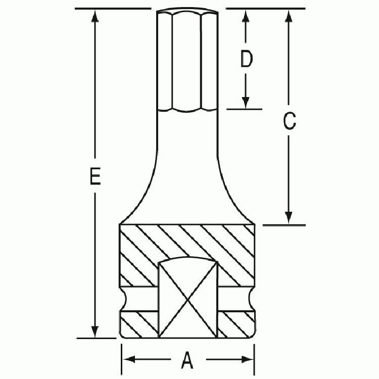 Grey Pneumatic 1905M 3/8" Drive x 5mm Standard Length - MPR Tools & Equipment