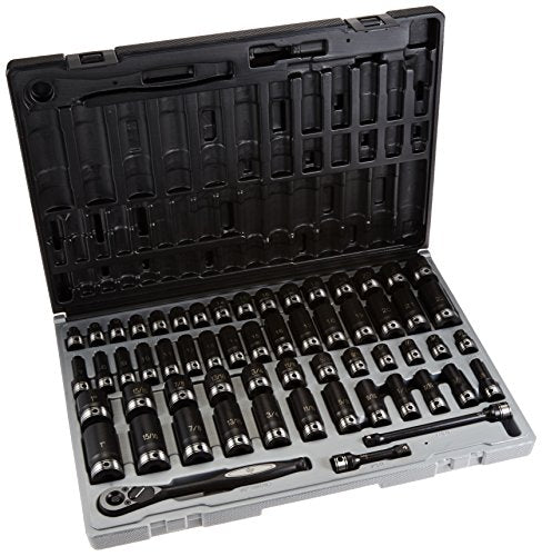 Grey Pneumatic 81659CRD 3/8" Drive 59pc 6 Point Fractional & Metric Duo-Socket Set - MPR Tools & Equipment