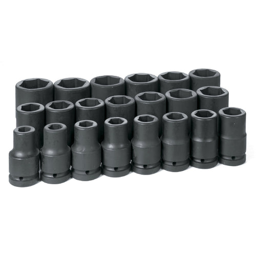 Grey Pneumatic 9021D 1" Dr. 21 Piece Deep Fractional Set 3/4" To 2" - MPR Tools & Equipment