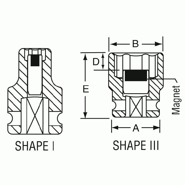 Grey Pneumatic 908MG 1/4" Drive x 8mm Standard Length Magnetic - MPR Tools & Equipment