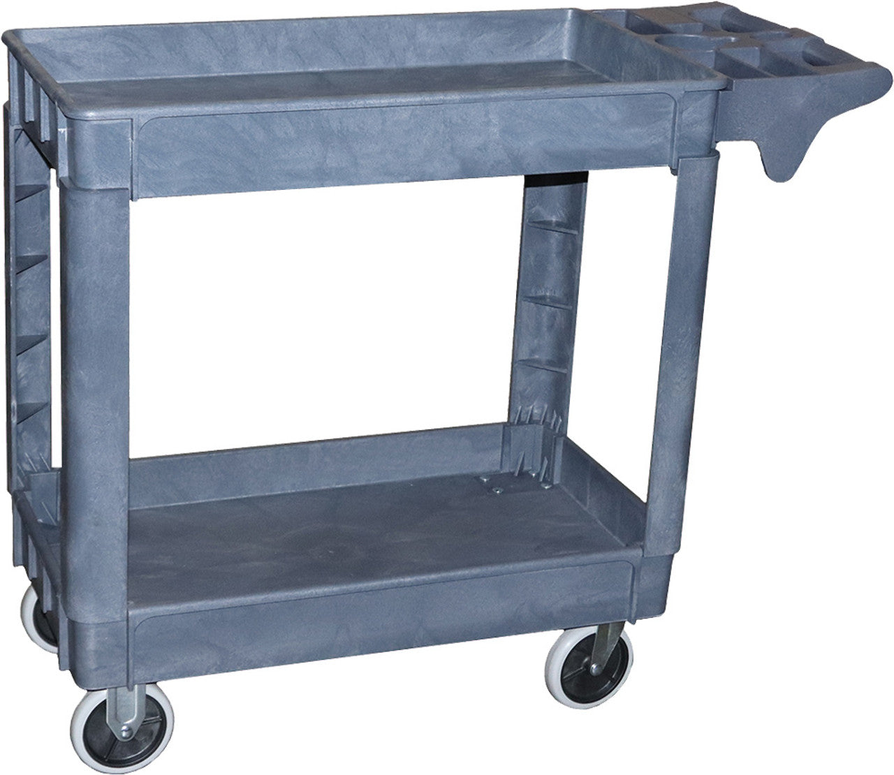 Grip 52240 500lbs Capacity 2-Tier Industrial Plastic Service Cart, 16" x 30" - MPR Tools & Equipment