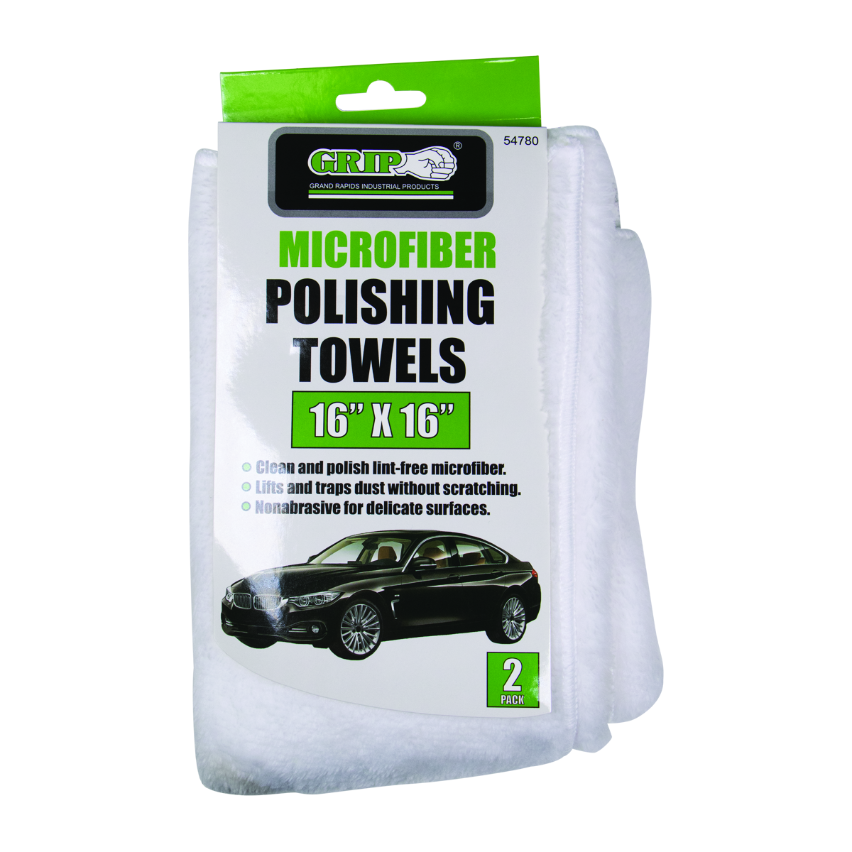 Grip RD54780 16"X16" Microfiber Polishing Towels(2Pk) - MPR Tools & Equipment