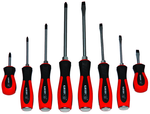 Grip RD63072 8Pc H/D Screwdriver Set - MPR Tools & Equipment