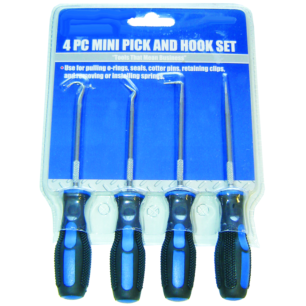 Lisle 31750 4-Piece Mini Hook & Pick Set – Lifetime Warranty, Made In China