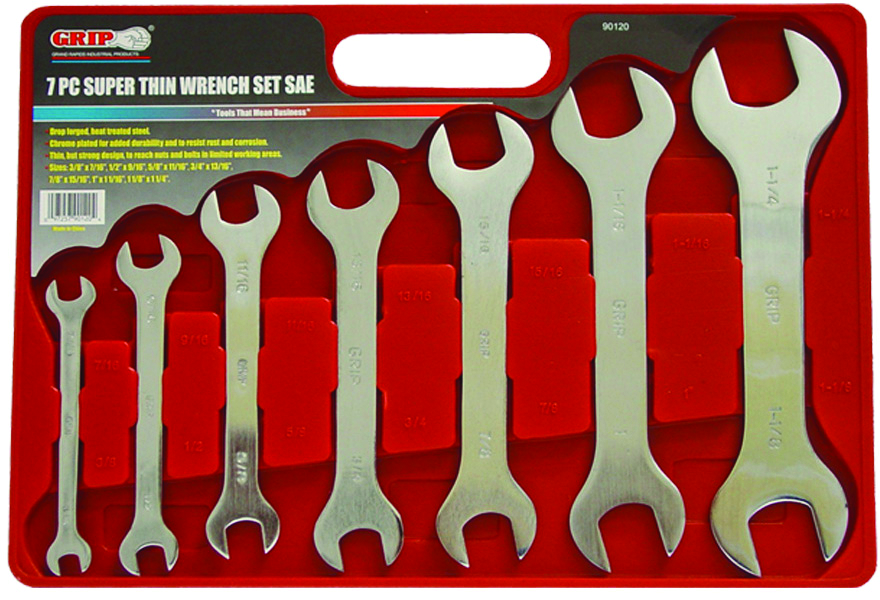 Grip RDXL90120 Wrench Set 7Pcs Sae - MPR Tools & Equipment