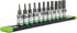 GripEdge GE11ASSHSRPT 11pc 1/4" Dr. Short SAE RPT Hex Driver Set, 1/16" - 9/32" - MPR Tools & Equipment