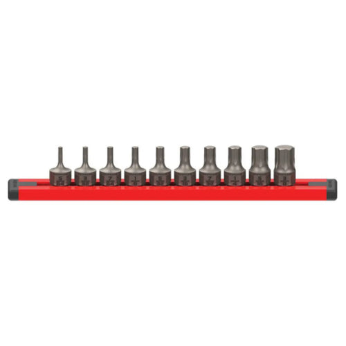 GripEdge DDHAS10S 10-Pc 1/4" Drive SAE RPT Hex Dual Action Stubby Driver Set, 5/64"-3/8"
