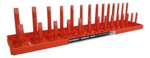 Hansen Global 1205 1/2" Drive Standard Regular & Deep Socket Holder - Orange - MPR Tools & Equipment