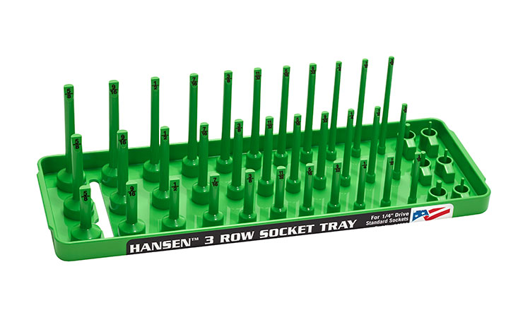 Hansen Global Inc. HAN14033 Skt Tray 1/4 Standard Green - MPR Tools & Equipment