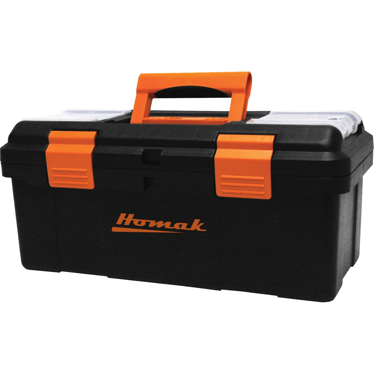 Homak BK00116004 16" Plastic Tool Box W/ Tray & Dividers
