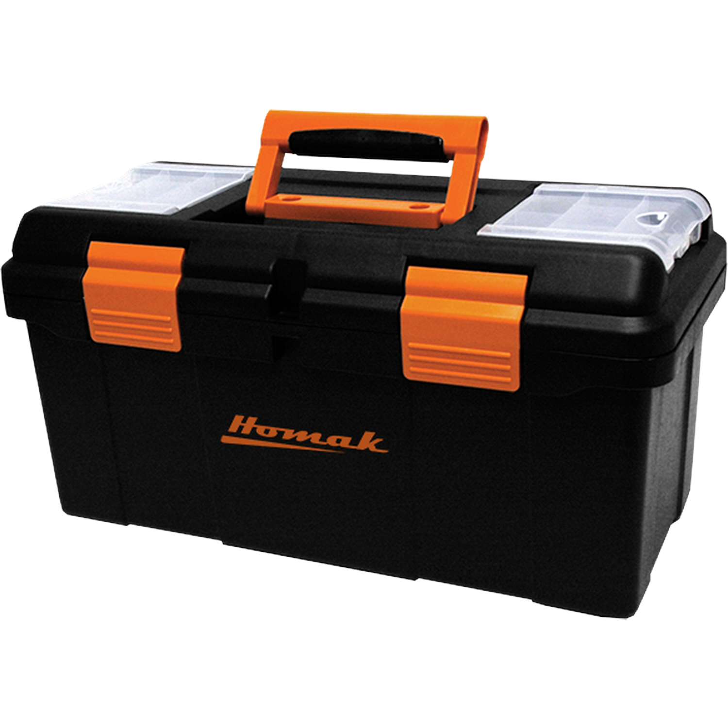 Homak BK00119005 20" Plastic Tool Box With Tray & Dividers