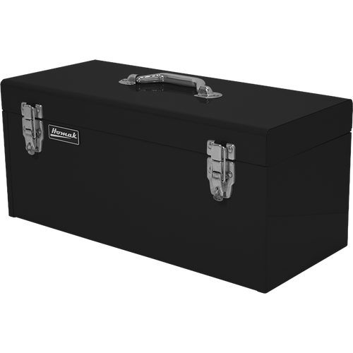 Homak BK00120920 20" Black High Tool Box W/ Black Metal Tray