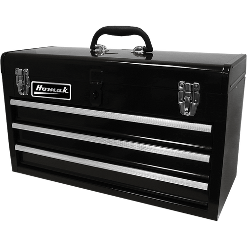 Homak BK01032101 20" Black 3 Drawer Toolbox