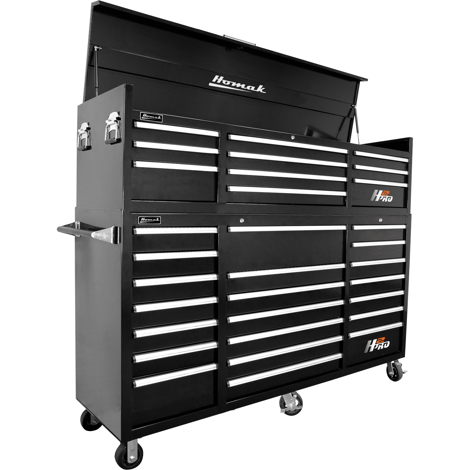 Homak BK02010720 72" H2Pro Series 10 Drw Top Chest - Black