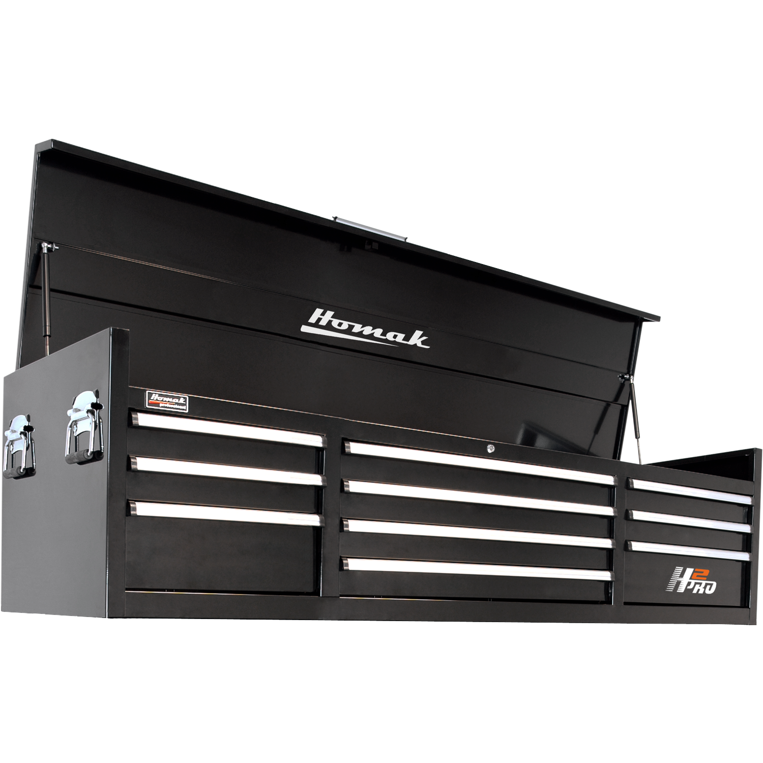 Homak BK02010720 72" H2Pro Series 10 Drw Top Chest - Black