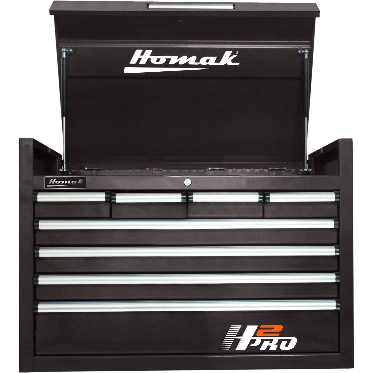Homak BK02036081 36" H2Pro Series 8 Drawer Top Chest - Black