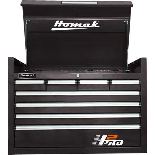 Homak BK02036081 36" H2Pro Series 8 Drawer Top Chest - Black
