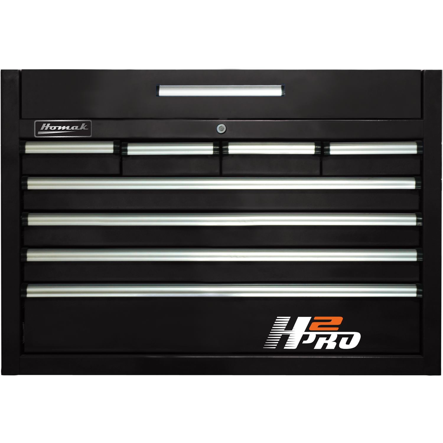 Homak BK02036081 36" H2Pro Series 8 Drawer Top Chest - Black