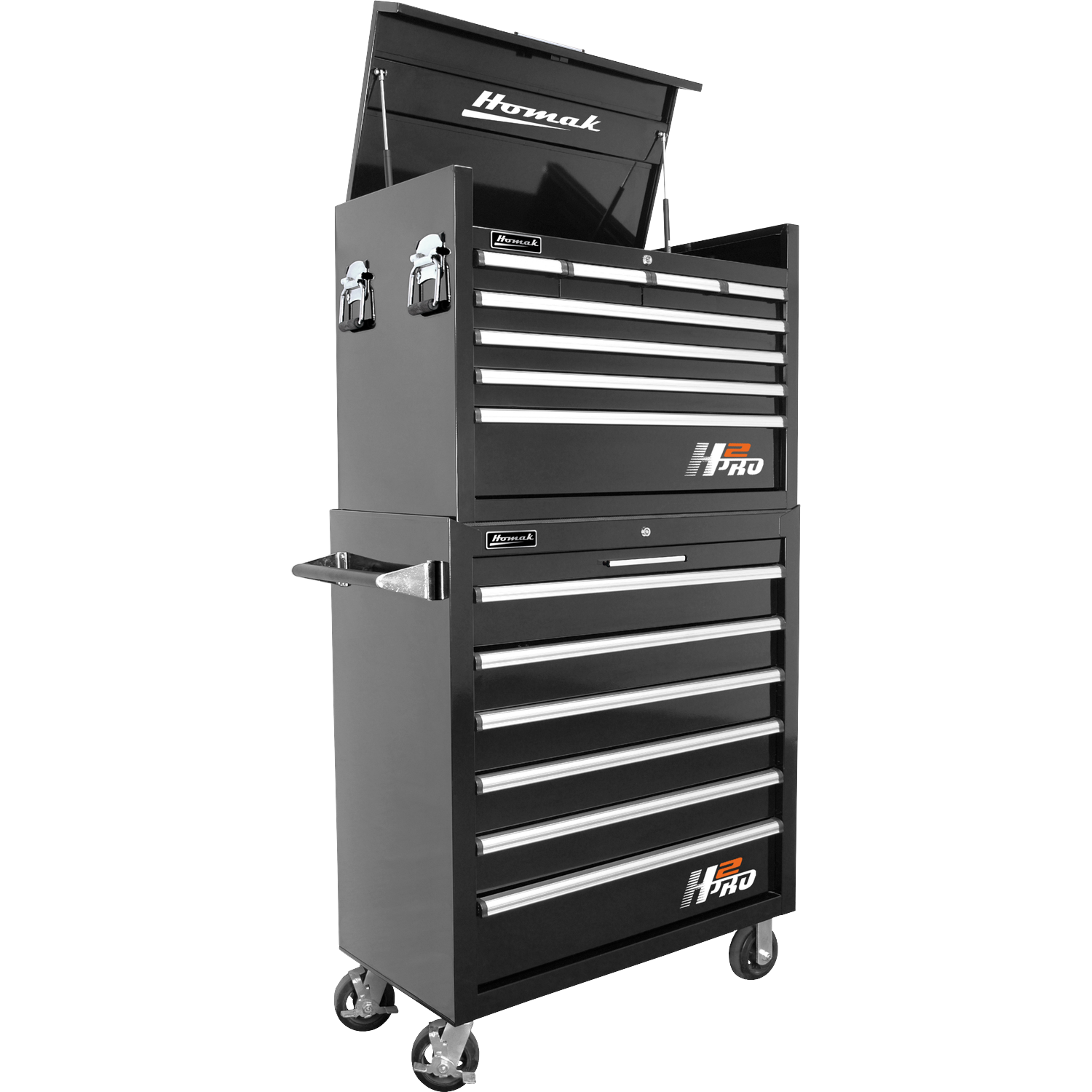 Homak BK02036081 36" H2Pro Series 8 Drawer Top Chest - Black