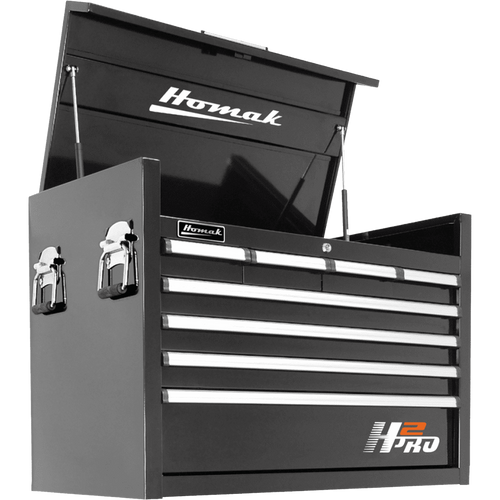 Homak BK02036081 36" H2Pro Series 8 Drawer Top Chest - Black