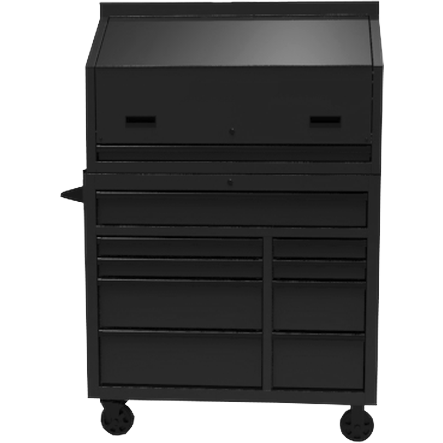 Homak BK02041010 41" RS PRO SERIES 1-DRAWER HUTCH WITH POWER STRIP – BLACK