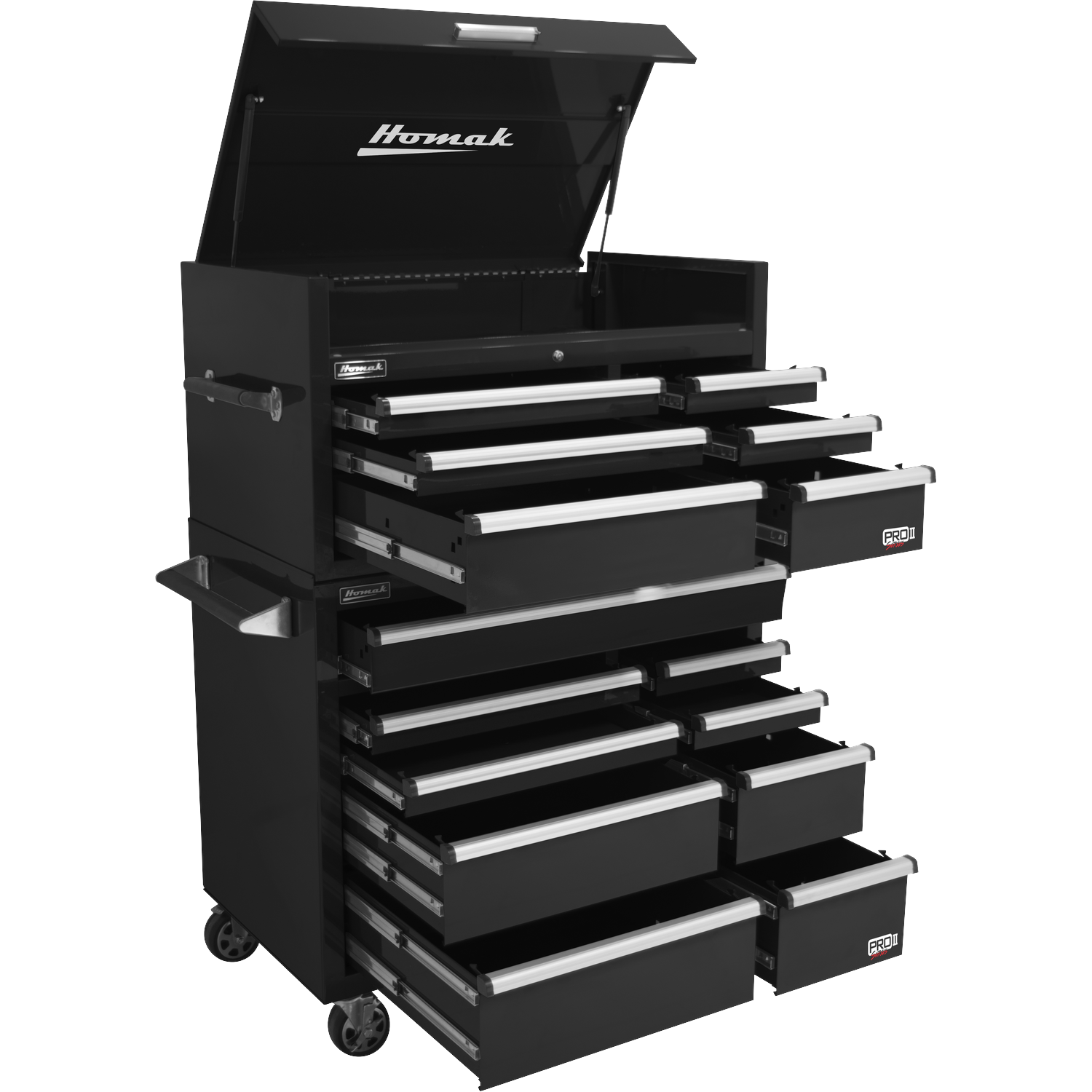 Homak BK02041062 41" Pro 2 6-Drawer Top Chest - Black