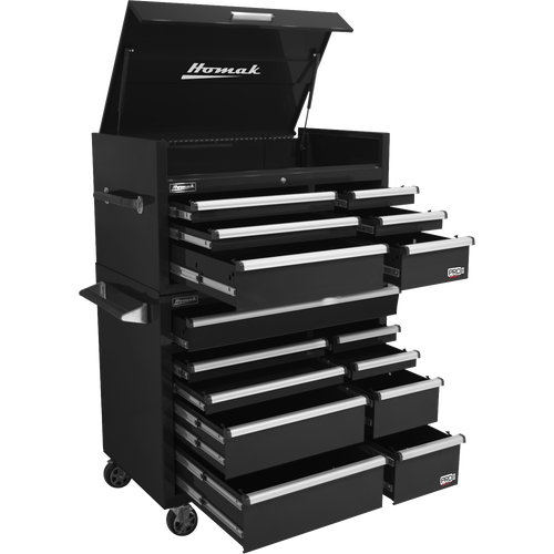 Homak BK02041062 41" Pro 2 6-Drawer Top Chest - Black