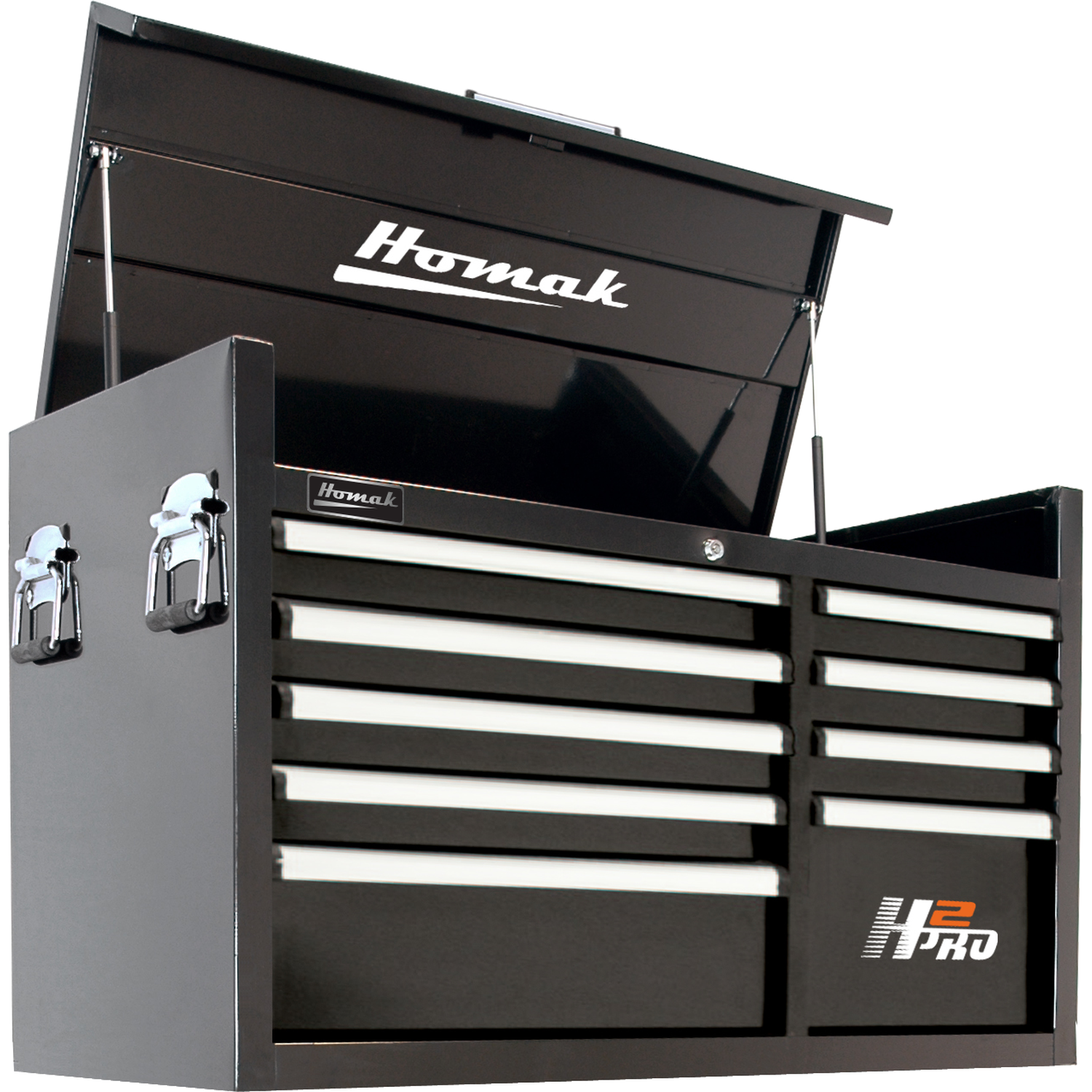Homak BK02041091 41" H2Pro Series 9 Drawer Top Chest - Black