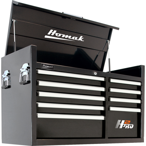 Homak BK02041091 41" H2Pro Series 9 Drawer Top Chest - Black