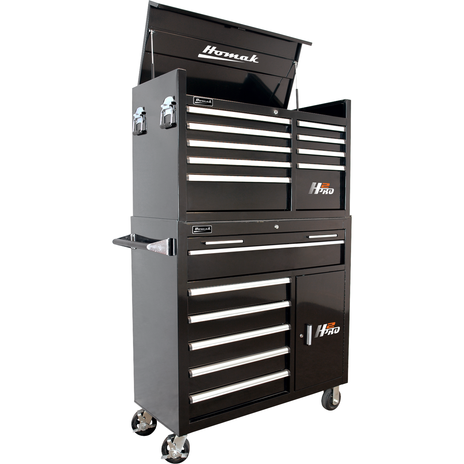 Homak BK02041091 41" H2Pro Series 9 Drawer Top Chest - Black