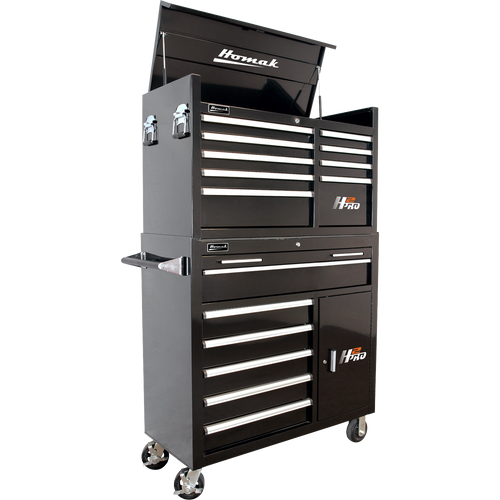 Homak BK02041091 41" H2Pro Series 9 Drawer Top Chest - Black
