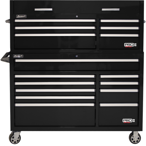 Homak BK02054602 54" Pro 2 6-Drawer Top Chest - Black