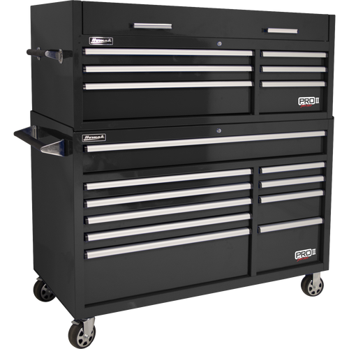 Homak BK02054602 54" Pro 2 6-Drawer Top Chest - Black