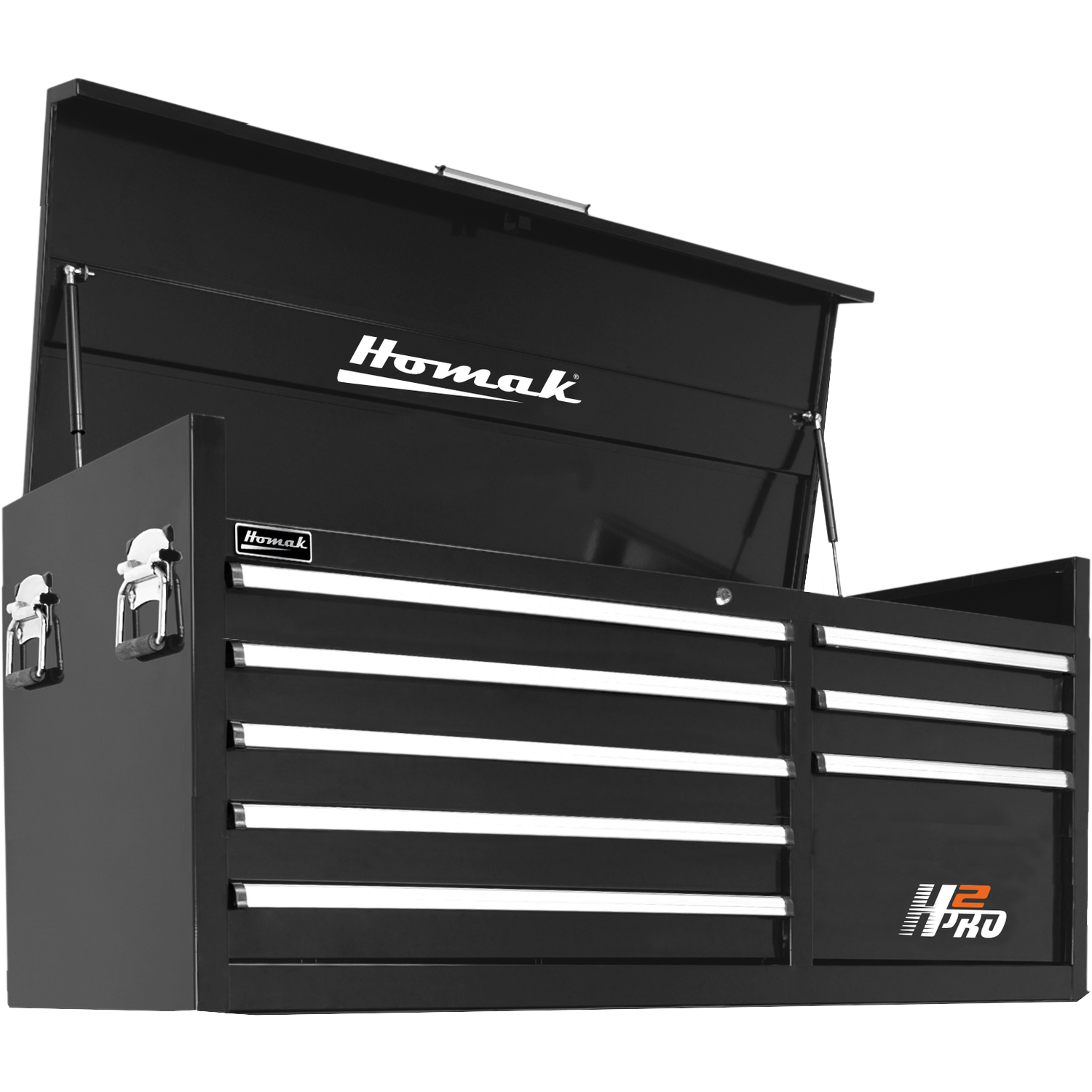 Homak BK02056072 56" H2Pro Series 8 Drw Top Chest - Black