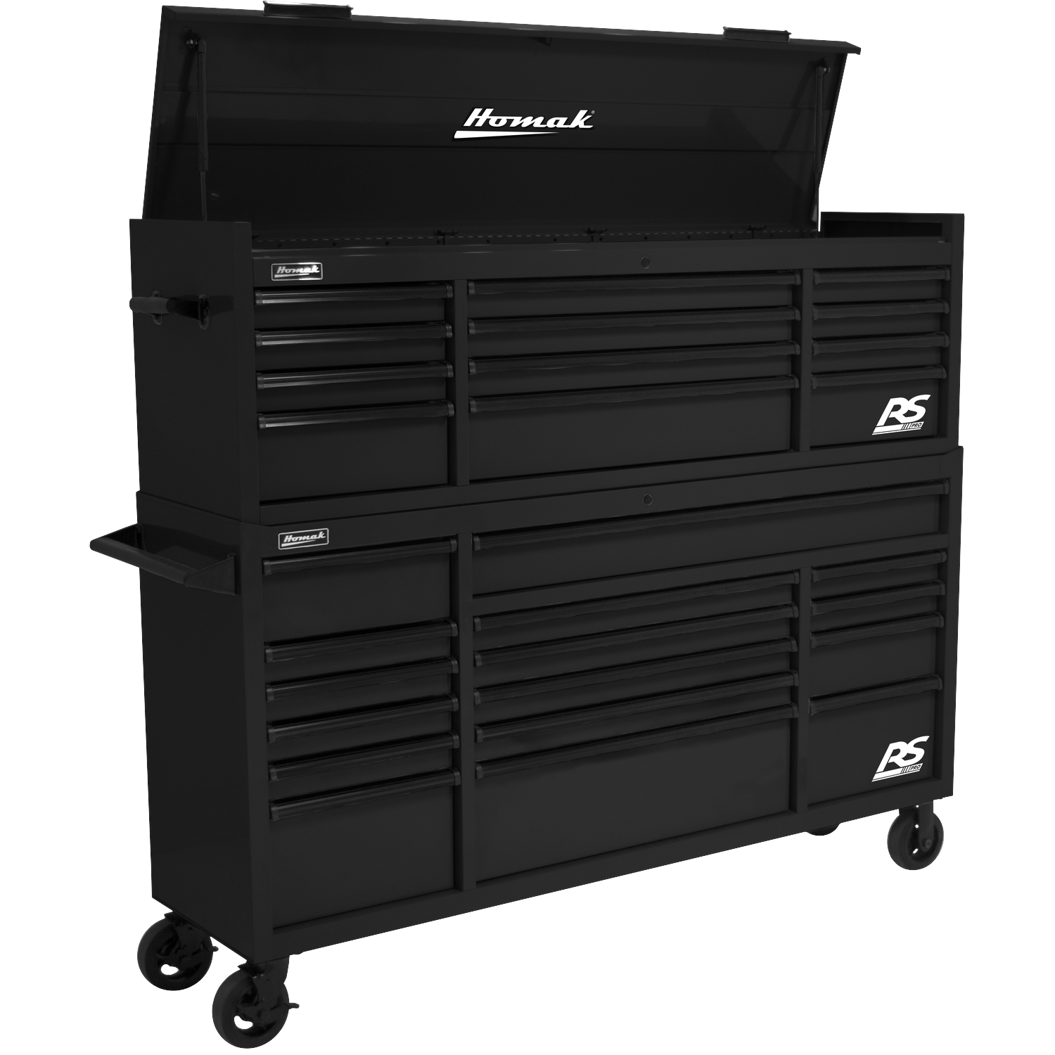 Homak BK02072120 72" RS PRO SERIES 12-DRAWER TOP CHEST - BLACK