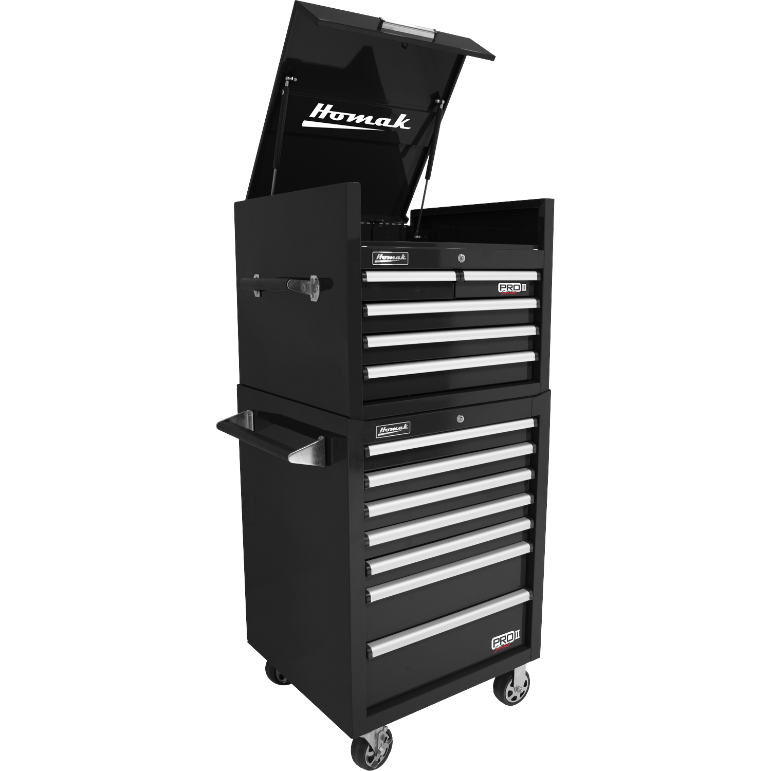 Homak BK04027702 27" Pro II 7-Drawer Roller Cabinet - Black
