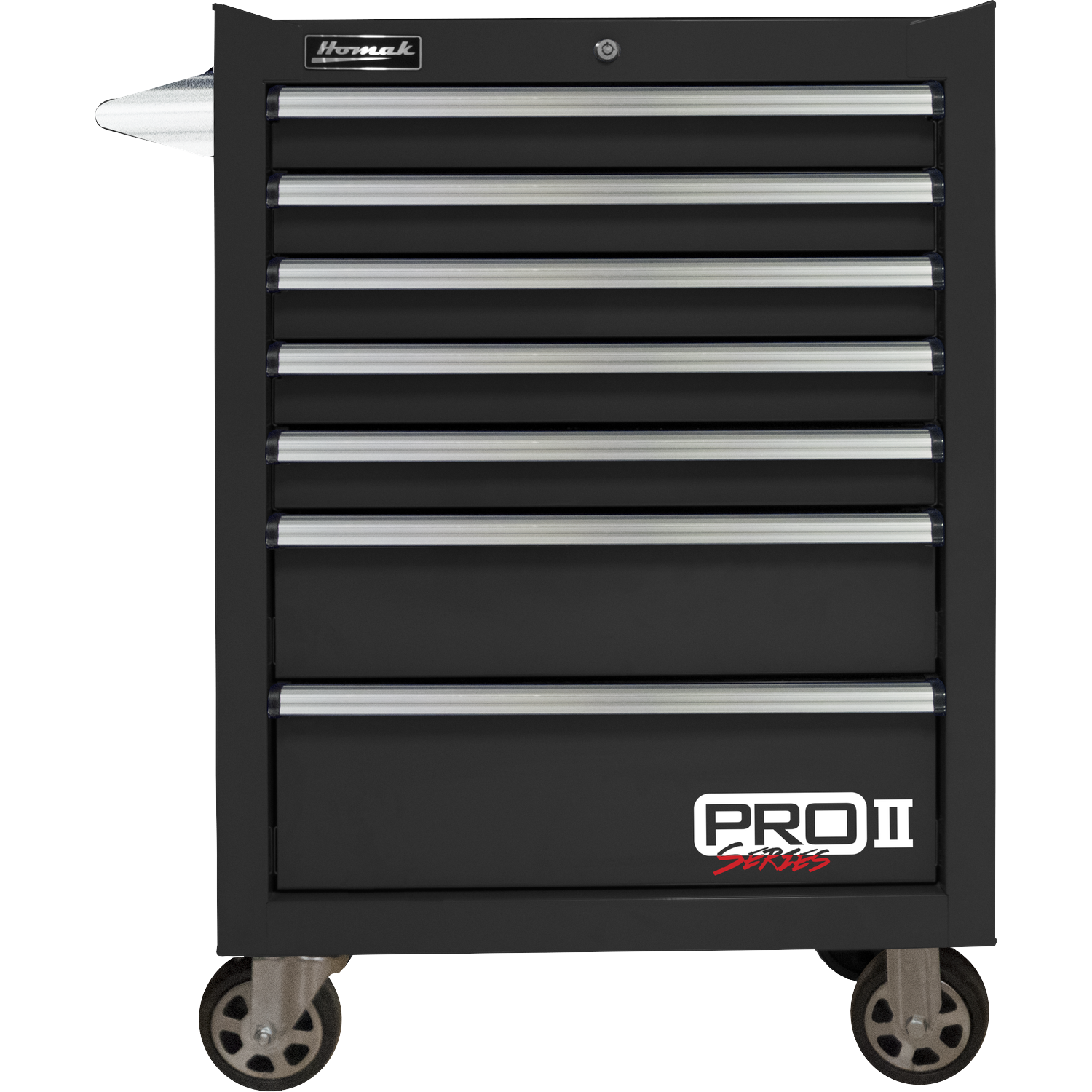 Homak BK04027702 27" Pro II 7-Drawer Roller Cabinet - Black