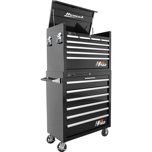 Homak BK04036061 36" H2Pro Series 6 Drawer Roller Cabinet - Black