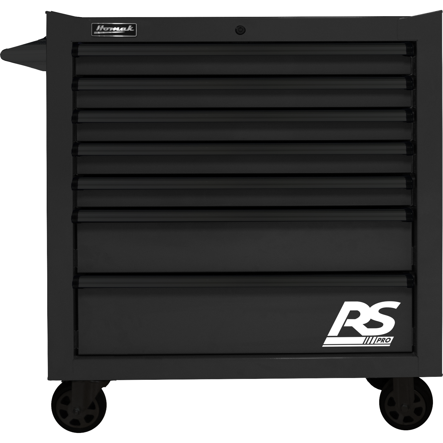 Homak BK04036070 36" RS PRO 7 DWR ROLLING CABINET-BLACK