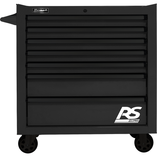 Homak BK04036070 36" RS PRO 7 DWR ROLLING CABINET-BLACK