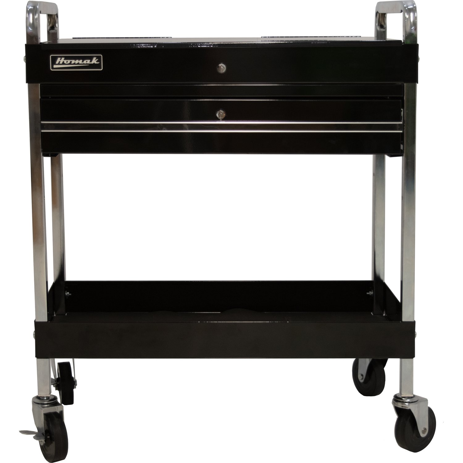 Homak BK05500190 32" Professional 1 Drawer Service Cart - Black