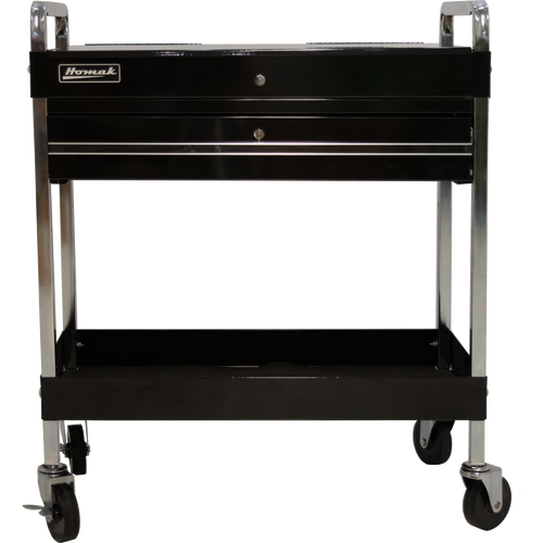 Homak BK05500190 32" Professional 1 Drawer Service Cart - Black