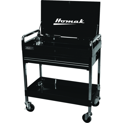 Homak BK05500190 32" Professional 1 Drawer Service Cart - Black