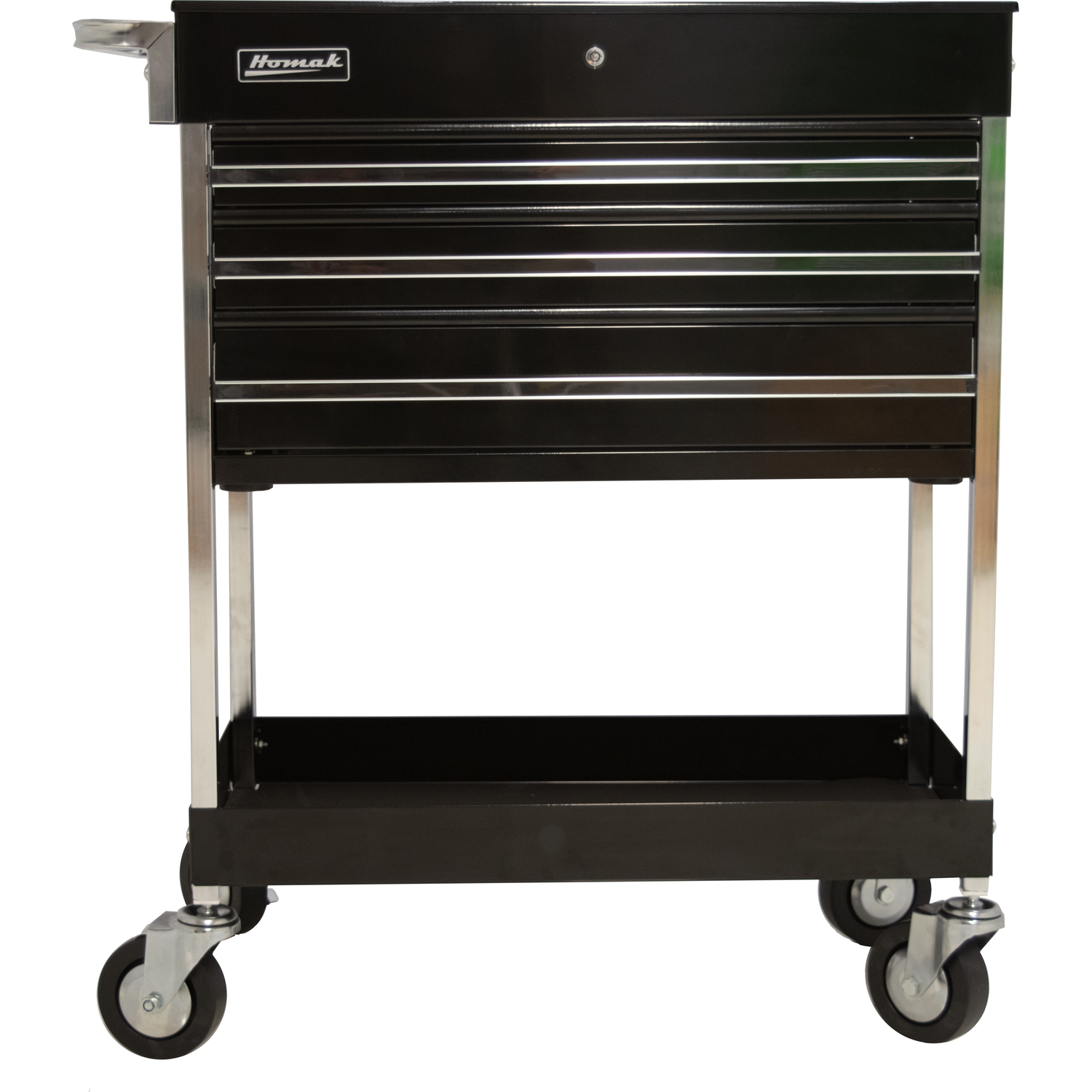 Homak BK05500200 34" Professional 3 Drawer Service Cart - Black