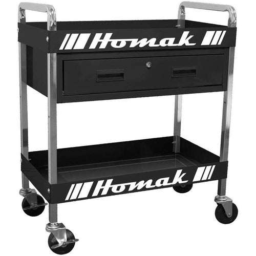 Homak BK06030210 30" 1 - DRAWER SERVICE CART - BLACK