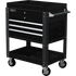 Homak BK06043500 35" 4 DRAWER SLIDE TOP CART - BLACK