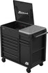 Homak BK06044090 44" RSPRO 9-DRAWER POWER SERVICE CART- BLACK - MPR Tools & Equipment